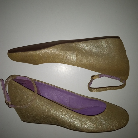 Jeffrey Campbell Handmade Tahiti Last Gold Glitter Wedge size 8 - Picture 10 of 16